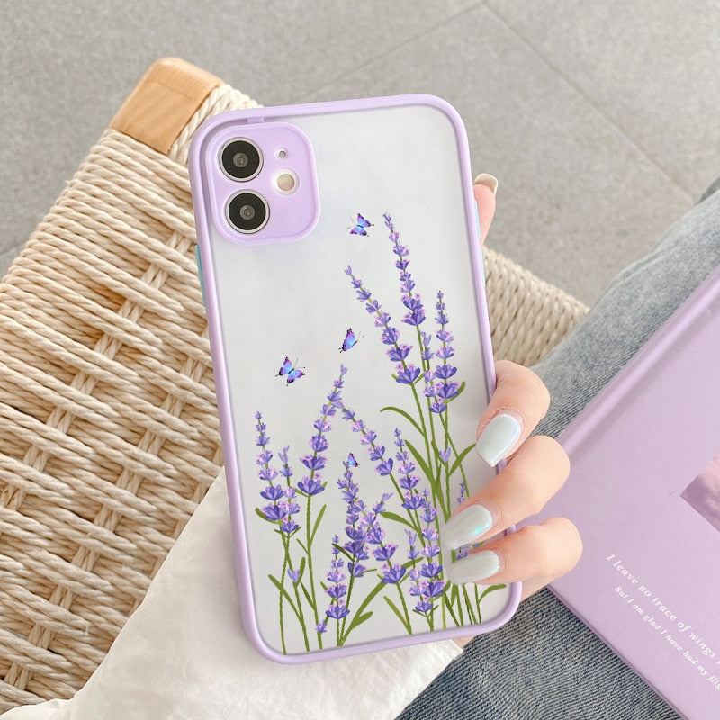 Floral iPhone case for iPhone X through 14 Pro Max