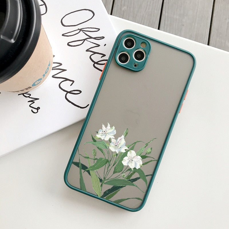 Floral iPhone case for iPhone X through 14 Pro Max
